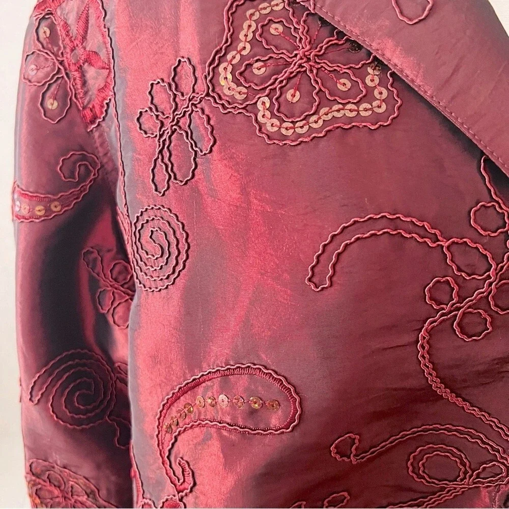 SUSAN GRAVER PLUS 1X EMBROIDERY ARTISITC‎ WHIMISICAL LINED LIGHTWEIGHT JACKET